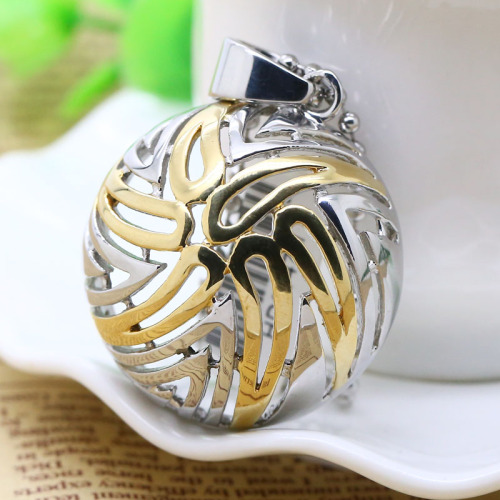 Custom IP 18K gold ball charm pendant