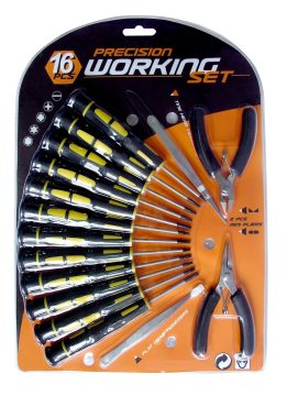 مجموعة أدوات الدقة 16pcs في عبوة نفطة مزدوجة