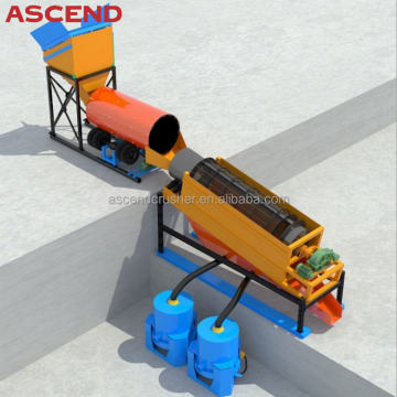Modèle d'équipement d'extraction d'or GTS20: Machine de récupération d'or Usine de lavage trommel pour l'exploitation d'or alluviale