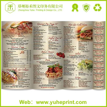 Bar cafe coffee restautant brochure cookbook printing longhorn steakhouse menu