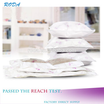 Home decor manufacturers plastic compressed vaccum bag with pump for clothes bedding ,vacuum compressed mattress bag