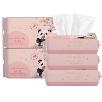 Customizable Daily Use Facecloth Tissues - Disposable Face Washcloths in Box | Soft Facial Cotton Towels