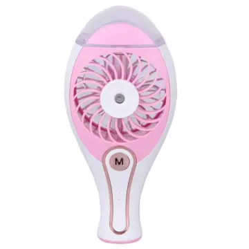Handy Electric Misting USB Fan Small Silent Silver