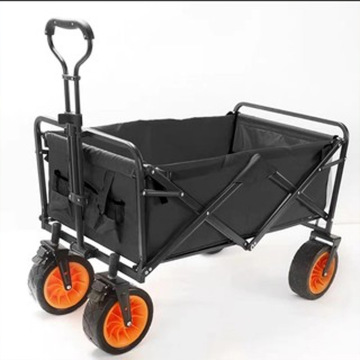 Portable All-Terrain Collapsible Rolling Utility Cart for Beach and Camping