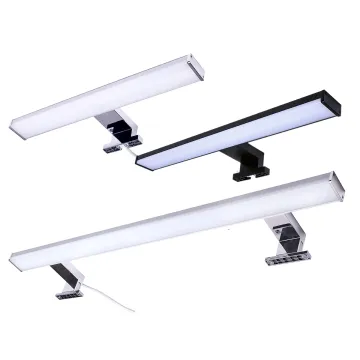 Aluminium IP44 Waterproof Black Bathroom Hollywood Mirror with Modern Vanity Lamp