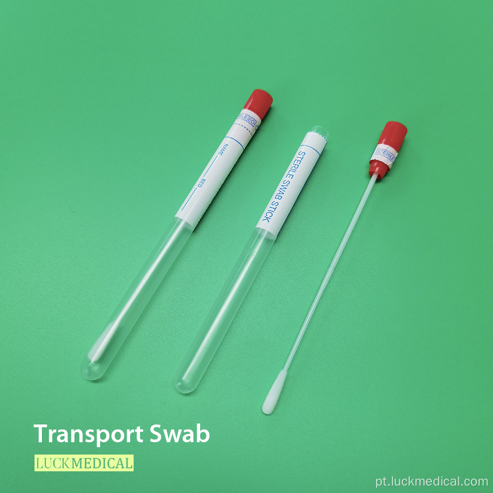 Amostragem de swabs de transporte reivindicando swab oral