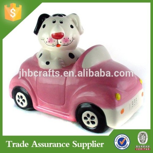 Hot sale Pink lovely car piggy coin bank