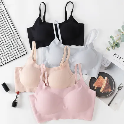 Seamless Plus Size Sleep Bra: Comfortable, Shockproof, and Stylish Women's Bralette in Satin Material