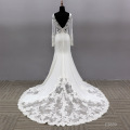 China Luxury Bling Christian Wedding Gown bridal dress white long sleeve