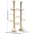 AIBIKE Árbol para gatos de madera para interiores, moderno y ecológico, con más de 4 niveles, poste rascador, torre para escalar, diseño de condominio de varios niveles