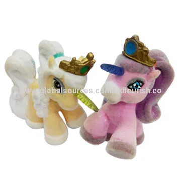 Customized hot selling flocked little pony, made in China