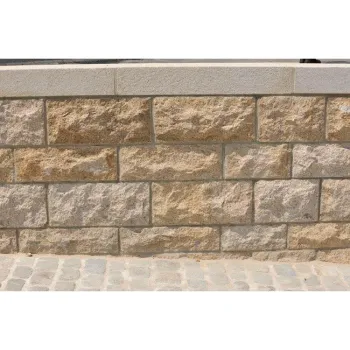 Golden Natural Split Stone Panels for Exterior Wall and Garden Cladding