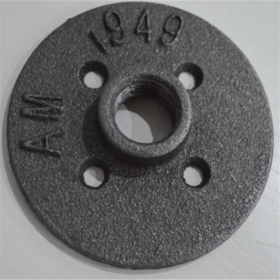 1 Inch Malleable Threaded Floor Flange Iron Pipe Fittings Mounted Flange