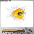 Yellow pepper Tapestry vegetables Wall Hanging personality Pop style building goblen fashion fresh style Wall Carpet home decor