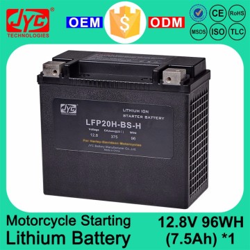 12V 7.5Ah Motorcycle Super Power Start Rechargeable Lithium iron phosphate LiFePO4 Li-ion Lipo battery for HD Motorcycle