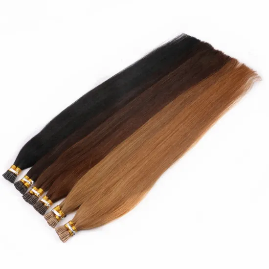 XUCHANG HARMONY Factory Wholesale Human Hair I Tip Hair Extension Real Human Natural Black I Tip Hair