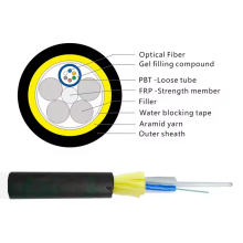 100 Meter Fiber Optic Cable Price All Dielectric 48 Core ADSS Optical Fiber Cable Supplier