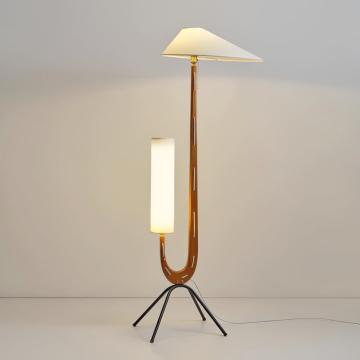 Nordic Solid Wood and Metal LED Floor Lamp for Living Room and More