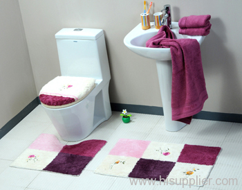 Cotton Bathroom Mat Embroidery 