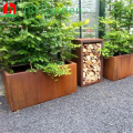 Modern design Corten steel long rectangular Planter box