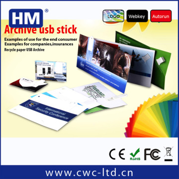 China factory Custom paper business card usb webkey