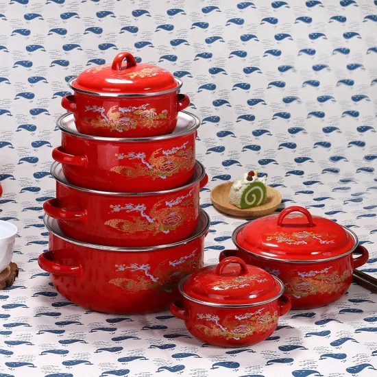 5PCS Enamel Casserole Set