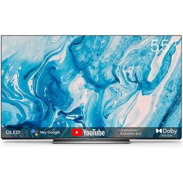 Android 55-Inch OLED TV with 120Hz, 4K Resolution, and Smart Features - OEM Television with Full Flat Screen and USB/LCD Support for the Living Room in PAL Format