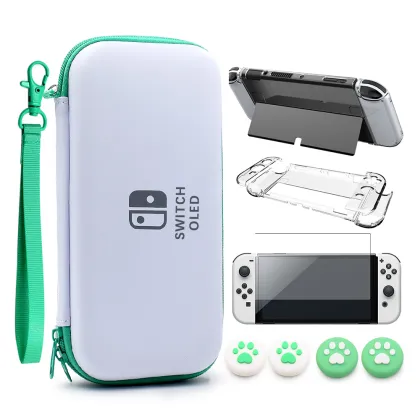 Nintendo Switch OLED Accessories Bundle: Cases, Carrying Case, and Storage Bag
