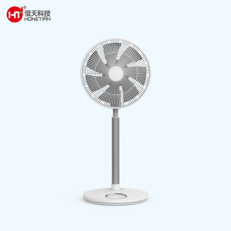 HONETIAN 24 speeds 4 modes 8 timer 3D oscillation 14 inch 7 blades DC circulator stand indoor custom colors plastics fan