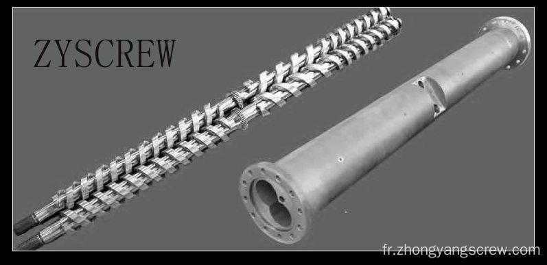 Extrudeuse nitrurée à double vis conique et cylindre