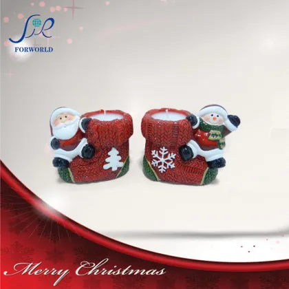 2014 Ceramic Santa Claus candle holders