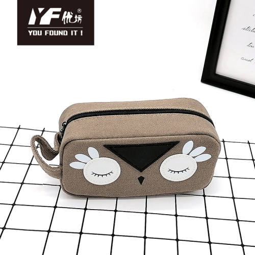 Custom Pencil Bag. Custom cute little hawk style canvas pencil bag Supplier