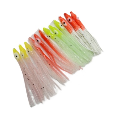 6cm Luminous Needle Octopus Skirts Fishing Lures - OEM Soft PVC Rubber Skirts Wholesale