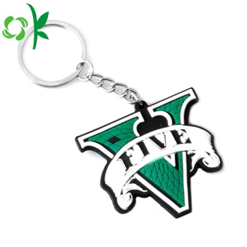 Kualitas Tinggi Terbaik Silcione Keychain Logo Kustom Keyring