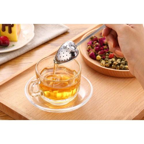 Stainless Steel Long Handle Heart shaped Tea Infuser