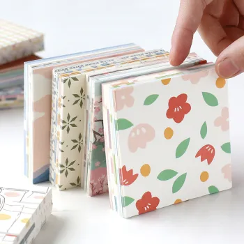 Cute Kawaii Sticky Notes - 8 Styles, 120 Sheets, 3x3 Inches, Portable Decorative Notepad