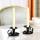 Set of 2 Simple Black Candlestick Holders