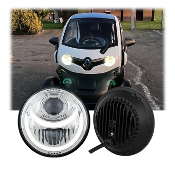 5.75 Inch Round LED Headlamp - 20W High Low Beam Aluminum LED Headlight for Tiny Electric Car
