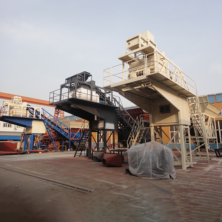 YHZS75 mini mobile concrete batching plant Myanmar