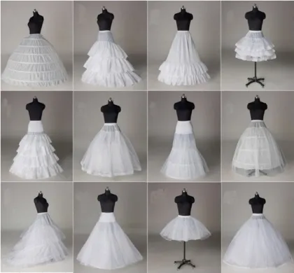 Wholesale Bridal Accessories Wedding Petticoat Crinoline Bustle Layered Hooped Petticoats (HD-0125)