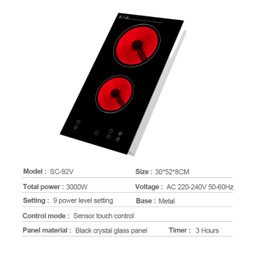 Customized Logo Touch Control 3000W Infrared Cooker Heating Plate
