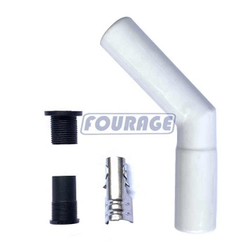 High Temp 45°C White Ceramic Spark Plug Boot Kits with 8mm Wires