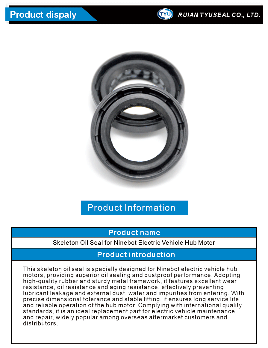Electric Hub Oil Seal for Ninebot