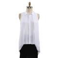 Women White Shirt Sleeveless Shirts