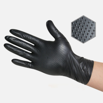 Industrial Black Nitrile Gloves for Car Repair and Mechanical Work