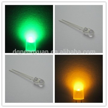 546 5mm oval led yellow and green led diode