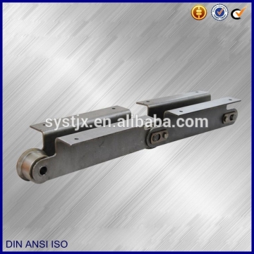 Carbon steel heavy duty cranked link chain
