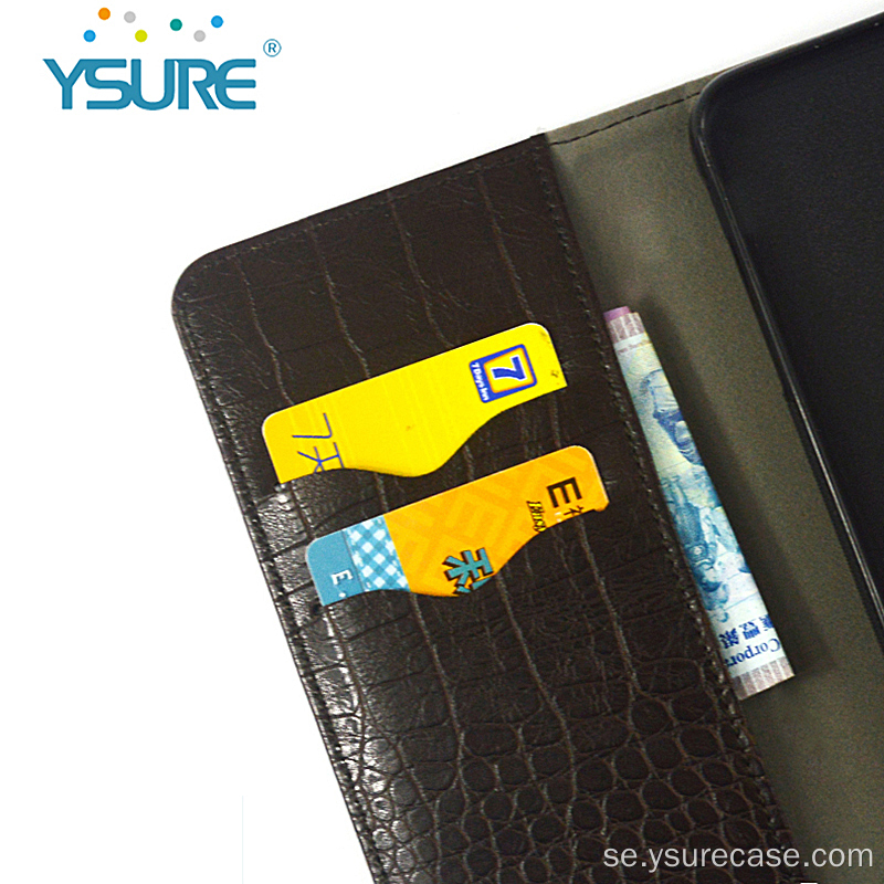 Krokodil löstagbar plånbokfonecas för iPhone Custom Logo