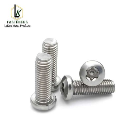Шруба з круглай галоўкай Torx, абароненая ад несанкцыянаванага доступу, з нержавеючай сталі 316