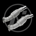 عالية الأداء بعد البيع درع الحرارة العادم 200 خلية Euro v Catted DownPipe لـ Ferrari 430